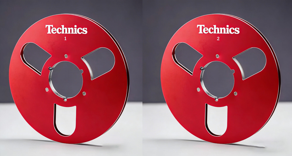 One Pair 10.5” Red Technics Tape reel High Quality Aluminum Take Up Reel