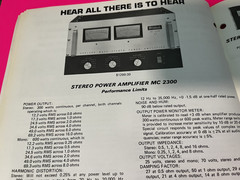 McIntosh Catalog about 1973 w/ MAC1700 & MAC1900 – NEW LOWER PRICE