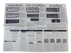 Soundcraftsmen equalizers pre-amplifiers amplifiers Fold-out Spec Sales Poster