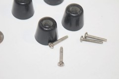 Set of 4 Bottom Feet & Screws – Vintage Grommes Precision Receiver Amp 512 Part
