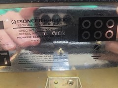 Vintage 1976 Pioneer H-R9000 8-Track Receiver Teal Glow / Wood – Tested Working