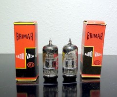 ULTRA RARE Matched Pair BRIMAR 6060/12at7/6201 tubes 1950s – Test NOS