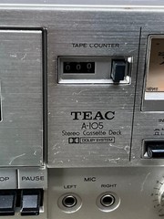 TEAC A105 Stereo Cassette Deck For Parts Repair 03722