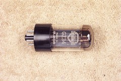 1, NEW, Mullard 5AR4 GZ34, fat base, dual getter, f31, Great Britain, 1958