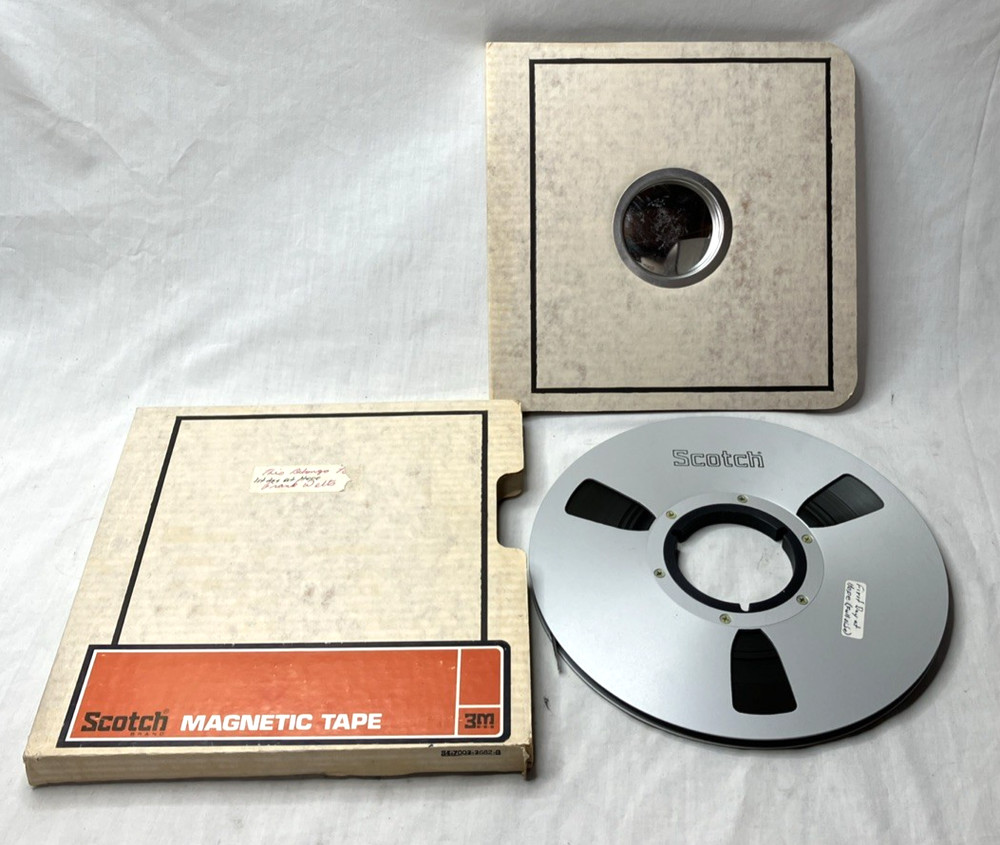 Vintage Scotch 10.5” Aluminum Reel To Reel Tape W/ Box Recorded Audio Tape