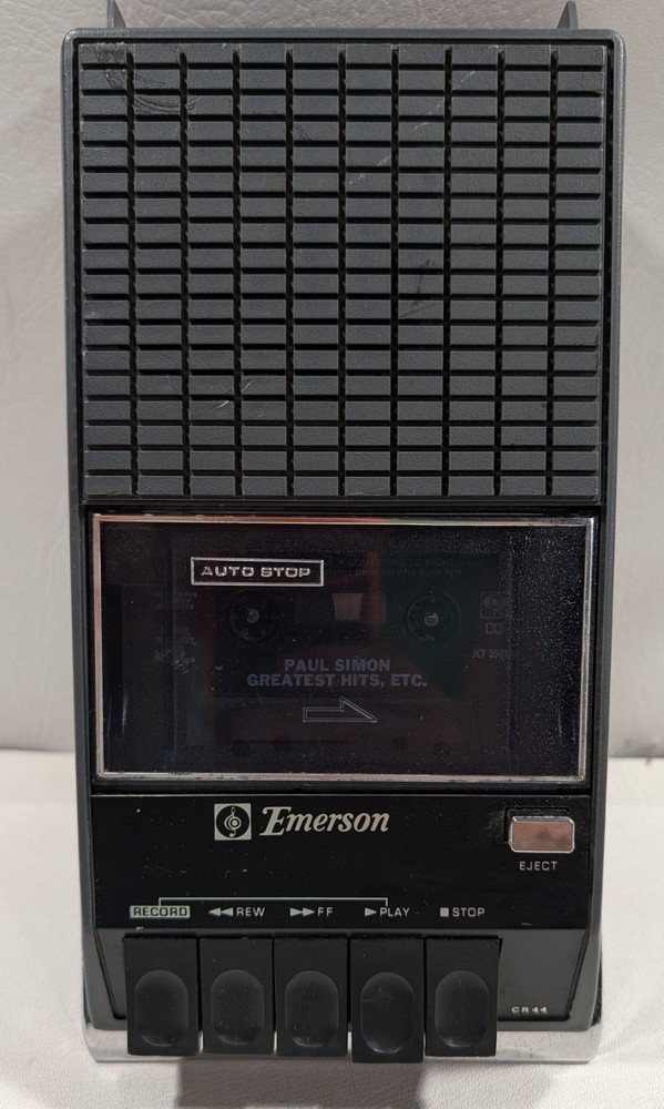 Vintage Emerson Model CR44 Cassette Tape Player & Recorder – Tested