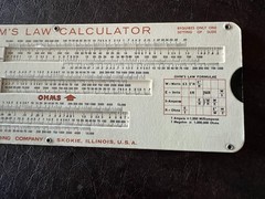 Vintage 1960’s Ohms Law & Parallel Resistance Calculator