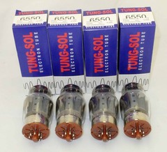 New FACTORY Platinum Matched Quad Tung-Sol Reissue 6550 KT88 Coke Bottle Tubes