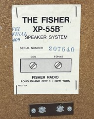 VINTAGE FISHER XP-55B 2 WAY SPEAKERS-All Original-Tested