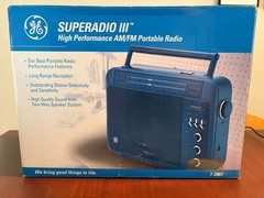 GE Model 7-2887 Super Radio III Long Range AM/FM w/Box – Black – WORKS