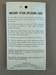 NOS NIB Vintage 1959 Audiotex Splicing Tape Cat No 30-110 Sealed Package