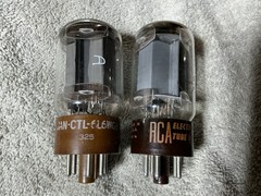 PAIR Vacuum Tubes 5881 RCA Tung-sol BROWN Tested On Amplitrex At-1000 82-85%