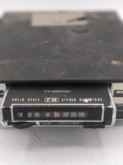 MUNTZ 12 TRACK PLAYS BOTH 4/8 TRACK TAPES WITH FM RADIO CARTRIDGE.