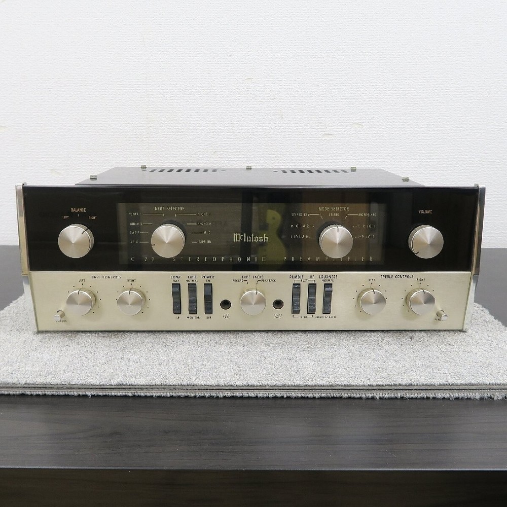 MCINTOSH C-22 Vintage 2-Channel Vacuum Tube Preamplifier AC117V Used