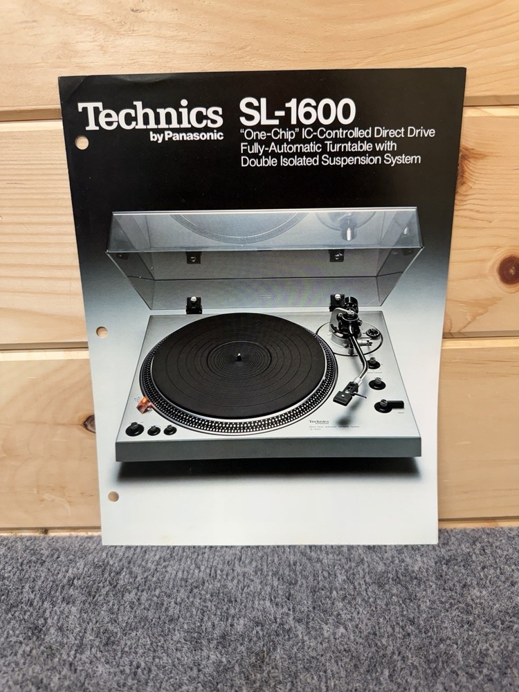 ⭐️ Original Technics SL-1600 Stereo Turntable Dealer Sales Brochure NICE! ⭐️