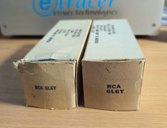 6L6Y MATCHED PAIR RCA AUDIO POWER TUBES NOS NIB *eTRACER* #12B3