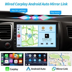 Hikity 10.1 Inch Single Din Car Stereo Carplay Android Auto Detachable Touch