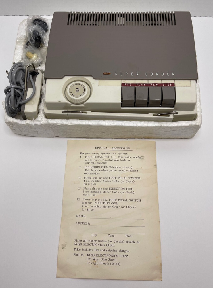 Vintage Ross Mark-75 Reel To Reel Tape Player Recorder For Repair or Parts AS IS