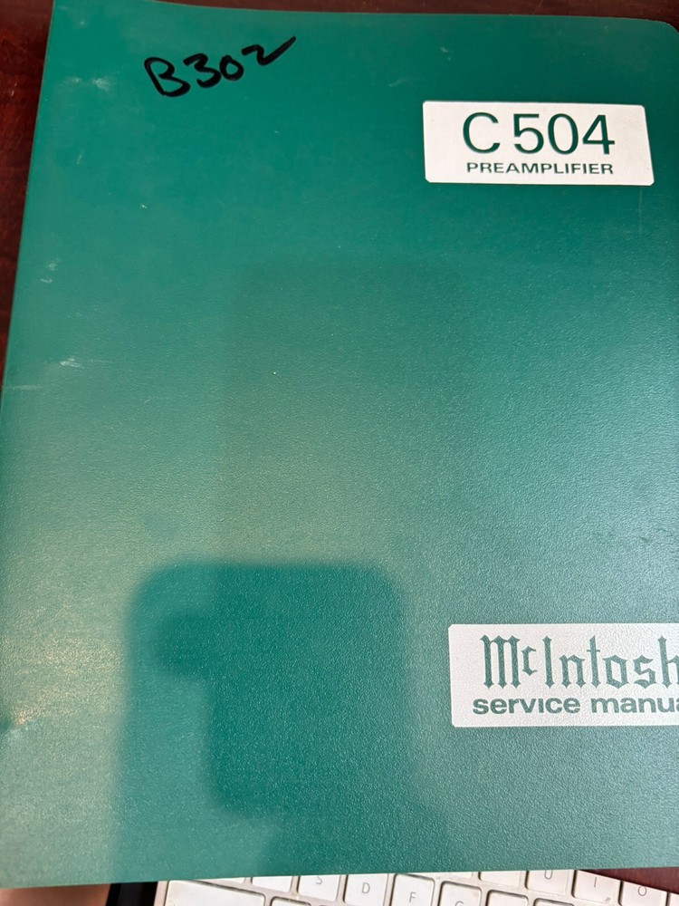 McIntosh C504 C-504 C 504 Repair Service Manual **ORIGINAL**