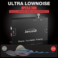 Phono Turntable Preamp,Low Noise Stereo Preamplifier with RCA Input/TRS