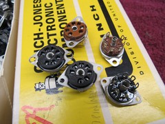 (4) NOS VINTAGE CINCH 7EB VACUUM TUBE SOCKET 7-PIN MINIATURE 6×4 0B2
