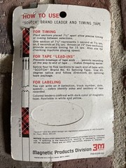 Scotch Brand 1/4″ Leader and Timing Tape 100ft 3M Deadstock