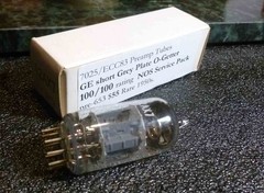 60s GE Short 7025 Gray plate O getter 100/100 a side NOS! Rare