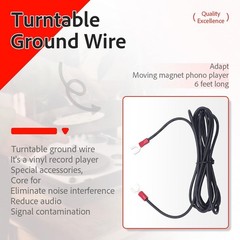 Effortless 6-ft Turntable Ground Wire – Connect with No Fuss and Clear Sound