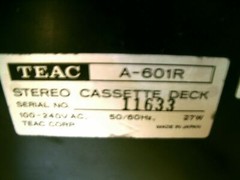 TEAC A-601R works but has few small issues! Real wood case! READ description