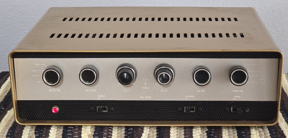 OLSON RADIO 7 Tube Amplifier Japan AM-158 Gold (Kenwood-Trio) 1960s Vintage 2 Ch