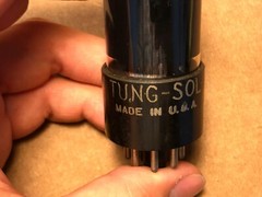 Vintage 1940s Tung-Sol 35L6GT Output Tube Tests Good Black Glass