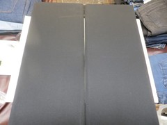 REALISTIC T-120 SPEAKERS/GRILLS W/ BRAND NEW PREMIUM BLACK MELLOTONE GRILL CLOTH