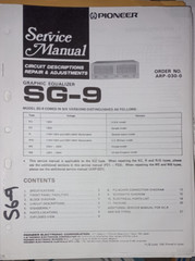 Pioneer SG-9 SG-9 KC R R/G Service Manual Graphic Equalizer Original