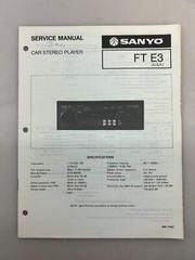 Sanyo FT E3 Original Service Manual Free Shipping
