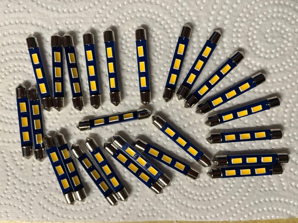 (25) WARM WHITE 43MM-6.3V-LED FESTOON LAMPS/MR73-MR74-MR78-MR77 – McIntosh DIAL