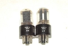 2 x 6sn7gtb RCA Tubes*Black Plates-D*Clear Glass*Very Strong Matched Pair*#14