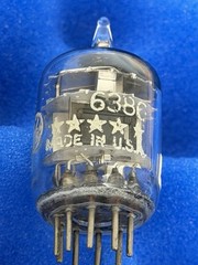 Two GE 6386 Tubes / Amplitrex Tested +100% / D Getter / X3 Mica /Black Plates