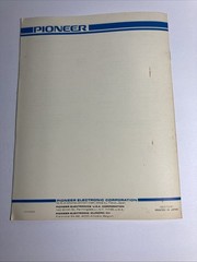 Pioneer PL-A25 Vintage Operating Instructions Manual Original Rare