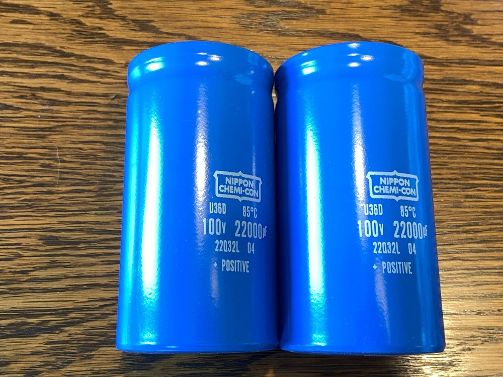 2 New 22000 uf 100v Capacitors Phase Linear 700 Hafler DH-500 Main Filter
