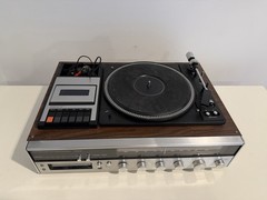 JCPenney 683-1770 AM/FM Stereo Record Player 8-Track Cassette Tested Working