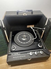 Rare MCM Ward Airline Solid State Stereo Record Player-Speakers Travel Portable