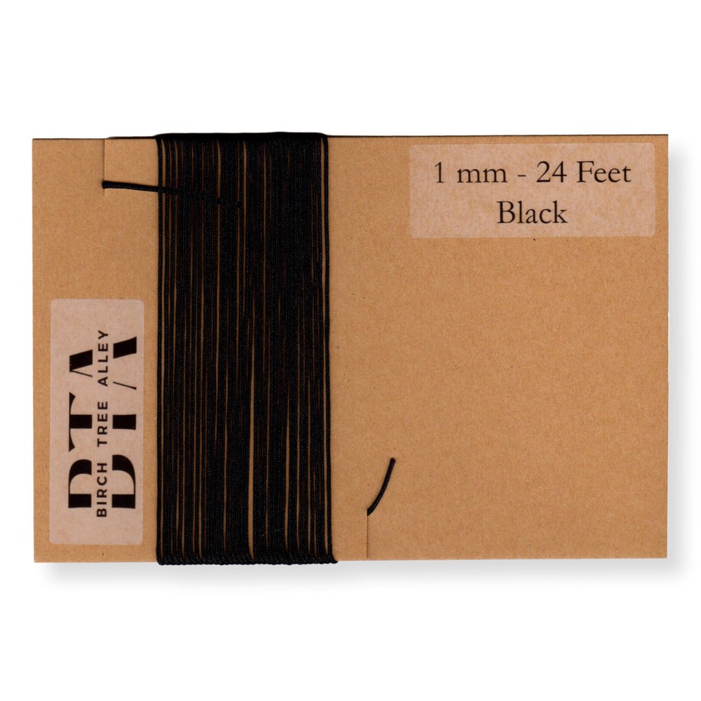 288″ Radio Dial Cord String (24 Feet) BRAIDED 1mm BLACK for Vintage Radio Tuner