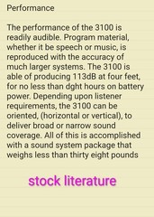 Spectra Sonics 3100 Speaker PA amplifier card 701 PORTABLE SOUND SYSTEM SOLUTION