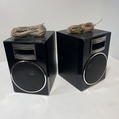 Fisher Bookshelf Speakers Pair Black 2-Way Home Stereo Audio Vintage (PH463)