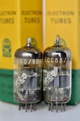 NOS 6DJ8 ECC88 AMPEREX BUGLE-BOY HOLLAND TUBES MATCHED PAIR 1960 MAGICAL SOUND