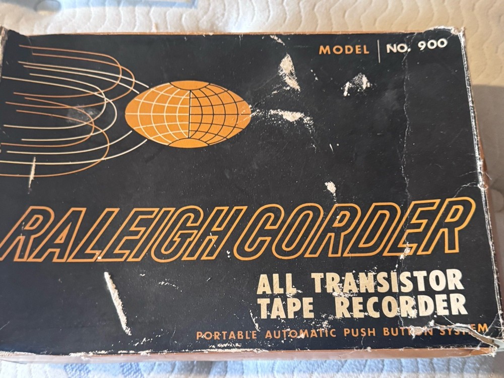 Raleigh-Corder Transistor Recorder Model 900 Vintage Reel To Reel
