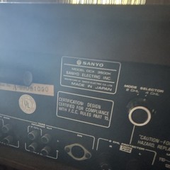 Sanyo DCX-3500K Vintage Stereo Receiver Model DCX-3500K