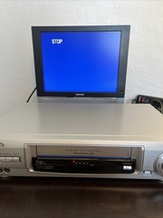Panasonic PV-D4621 Blue Line VCR Player VHS Tape Cassette recorder Working