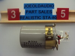 Realistic STA-80 Receiver Filter Capacitor 63V 2200UF. Tested Parting Out STA-80