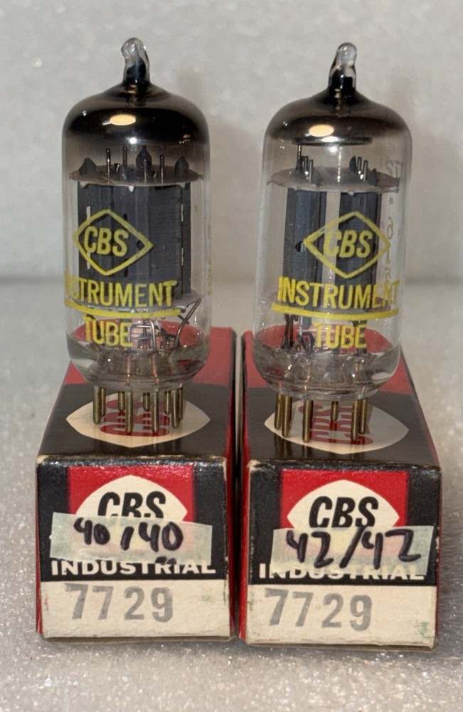 Matched Pair CBS 7729 Gold Pin 12AX7 Vacuum Tubes Amplitrex Strong NIB RARE